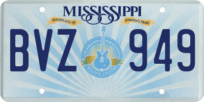 MS license plate BVZ949