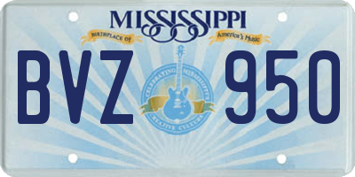 MS license plate BVZ950