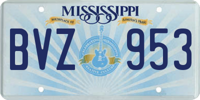 MS license plate BVZ953