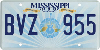 MS license plate BVZ955