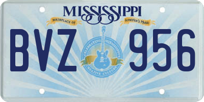 MS license plate BVZ956