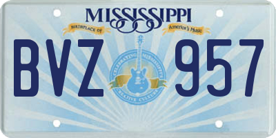 MS license plate BVZ957