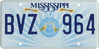 MS license plate BVZ964