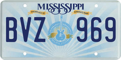 MS license plate BVZ969