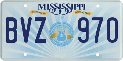 MS license plate BVZ970