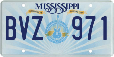 MS license plate BVZ971