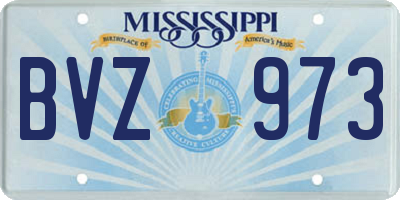 MS license plate BVZ973