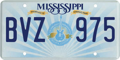 MS license plate BVZ975