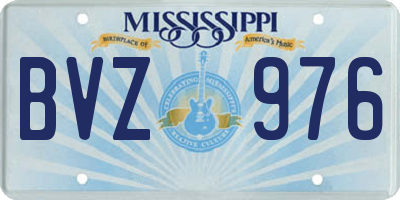 MS license plate BVZ976