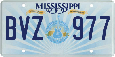 MS license plate BVZ977