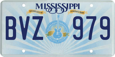 MS license plate BVZ979