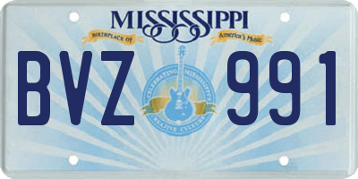 MS license plate BVZ991