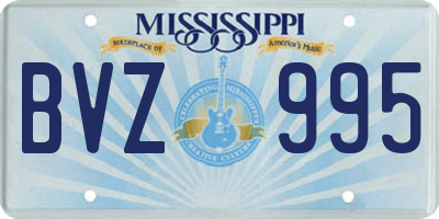MS license plate BVZ995