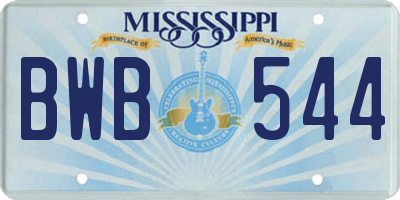 MS license plate BWB544