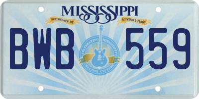MS license plate BWB559