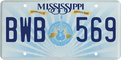 MS license plate BWB569