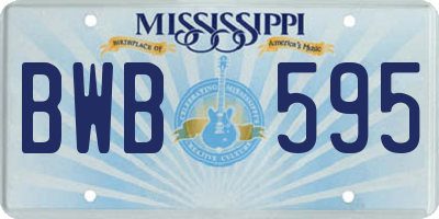 MS license plate BWB595