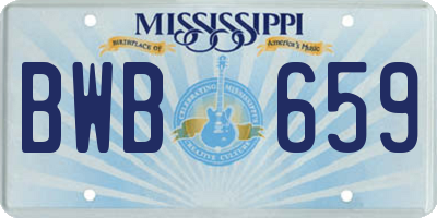 MS license plate BWB659