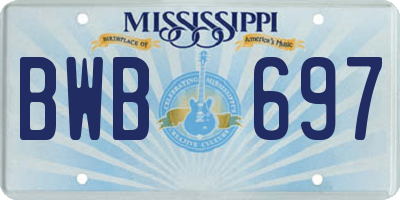 MS license plate BWB697