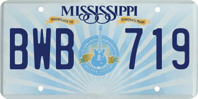 MS license plate BWB719