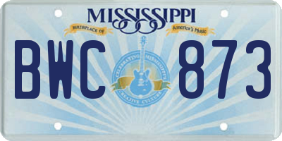 MS license plate BWC873