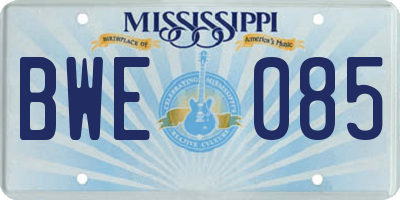 MS license plate BWE085