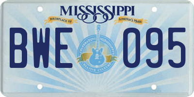 MS license plate BWE095