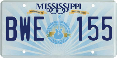 MS license plate BWE155