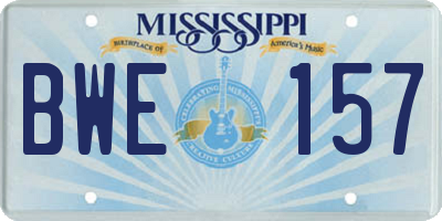 MS license plate BWE157