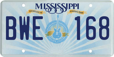 MS license plate BWE168