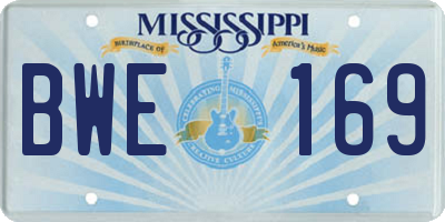 MS license plate BWE169
