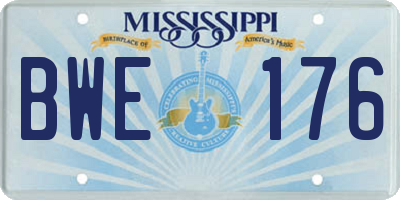 MS license plate BWE176