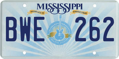 MS license plate BWE262