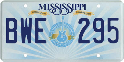 MS license plate BWE295