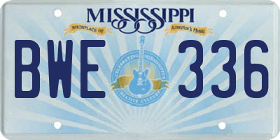 MS license plate BWE336