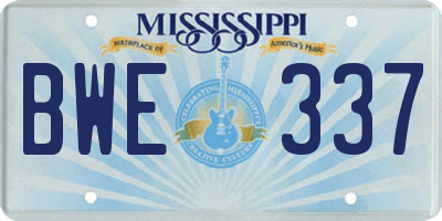 MS license plate BWE337