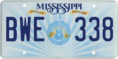 MS license plate BWE338