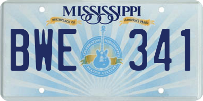 MS license plate BWE341