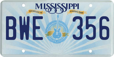 MS license plate BWE356