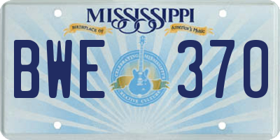 MS license plate BWE370