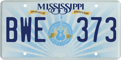 MS license plate BWE373