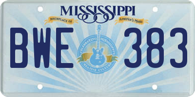 MS license plate BWE383