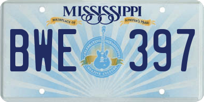 MS license plate BWE397