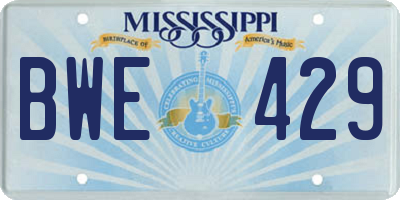 MS license plate BWE429