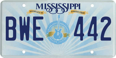 MS license plate BWE442
