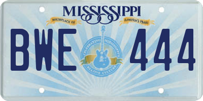 MS license plate BWE444
