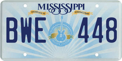 MS license plate BWE448