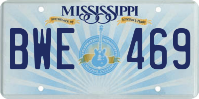 MS license plate BWE469
