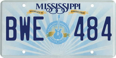 MS license plate BWE484