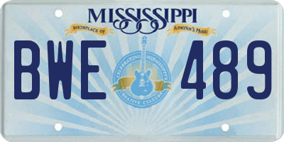 MS license plate BWE489